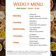 Load image into Gallery viewer, Spicy Feast Budget Veg Tiffin Service
