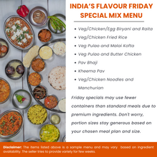 Load image into Gallery viewer, India's Flavour Mixed (Veg and Non-Veg) Tiffin Service

